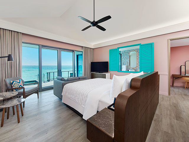 Sunset Overwater Villa Bedroom Gallery